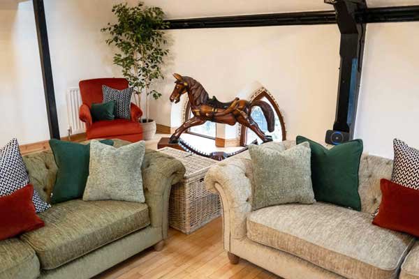 Settees and Rocking horse