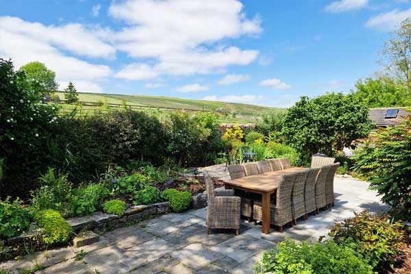 Patio and views to the rear