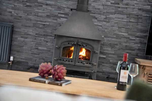 Woodburner in living room