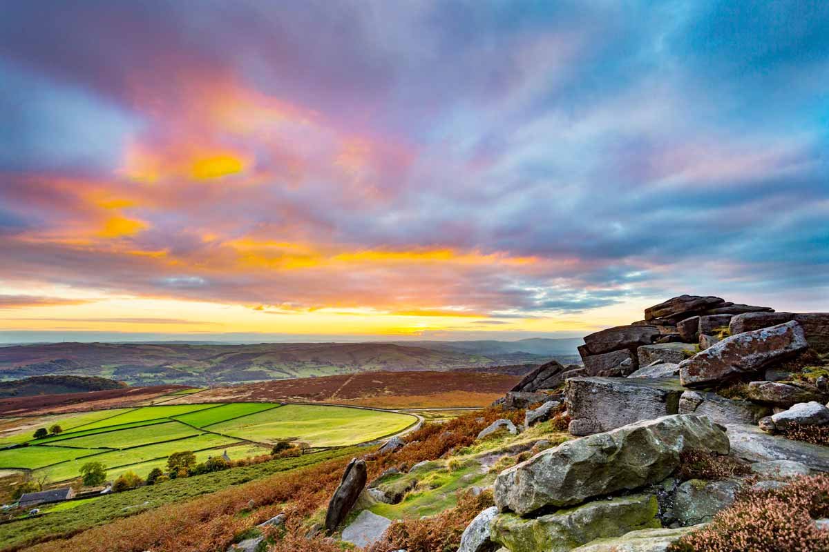 Sunset at Stanage